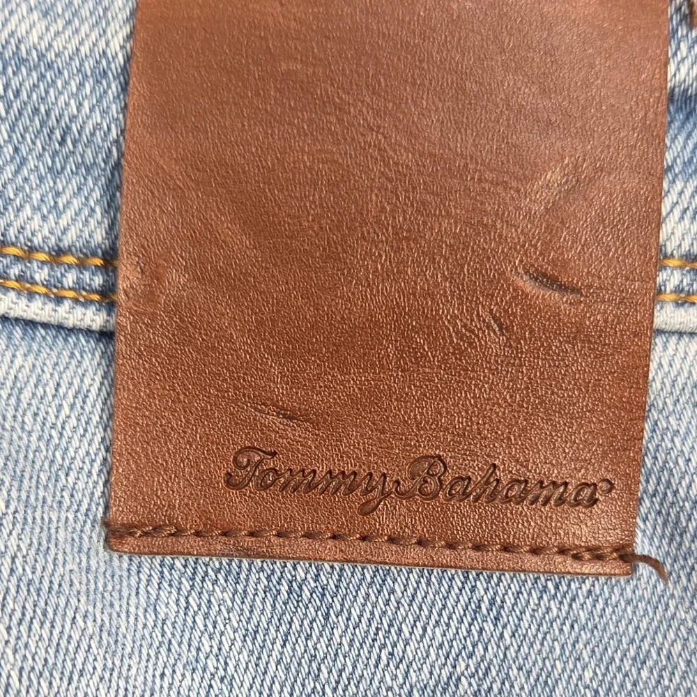 Tommy Bahama Indigo Palms Jeans Men 48x30 Light Wash Straight Stretch Blue Denim